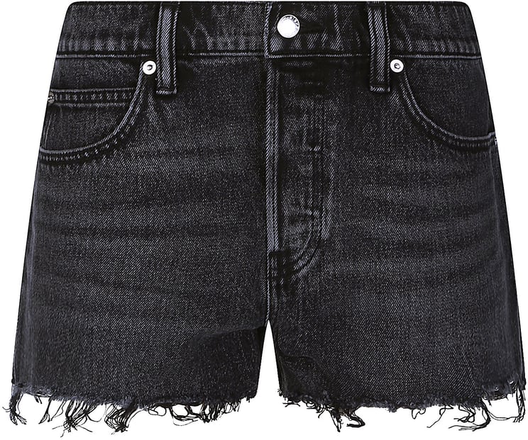 Alexander Wang Relaxed Crystal Hotfix At Back Pockets Short Grey