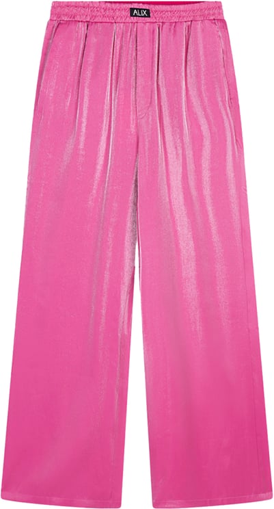 Alix The Label Alix The Label Shine Wide Leg Pants Pantalons Roze 2503139009