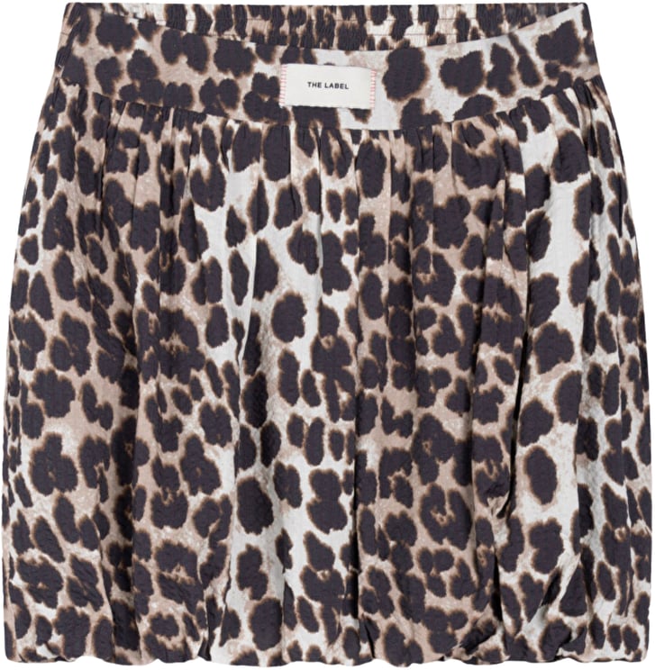 Alix The Label Alix The Label Ladies Woves Animal Ballon Skirt Rokken Bruin 2602203623
