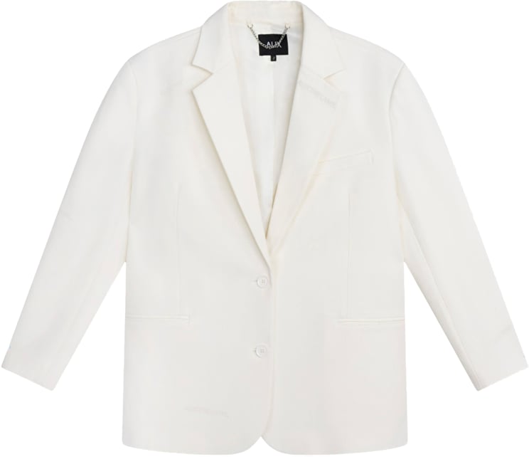 Alix The Label Alix The Label Ladies Woven Flowy Oversized Blazer Blazers Creme 2603424564