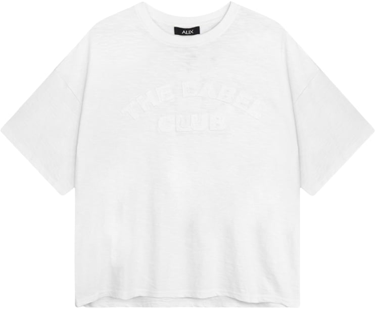 Alix The Label Alix The Label Ladies Knitted Slub T-shirt T-shirts Ecru 2603883611
