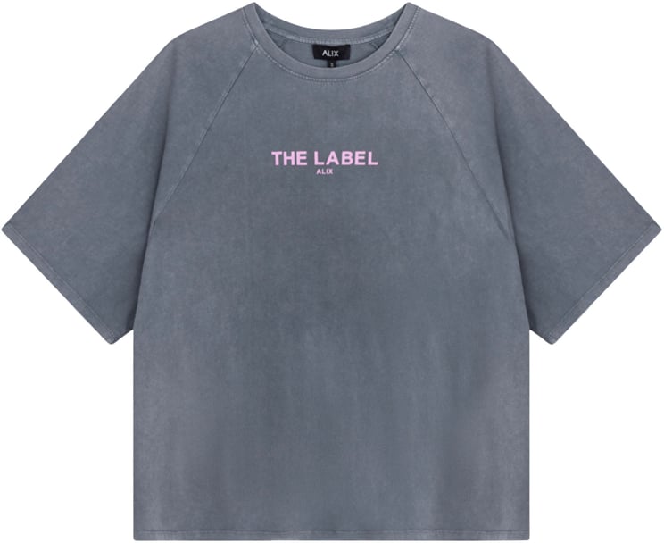 Alix The Label Alix The Label Ladies Knitted Raglan T-shirt T-shirts Lichtgrijs 2603885608