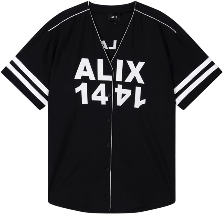 Alix The Label Alix The Label Ladies Woves Baseball Shirt Dress Zwart 2604335682