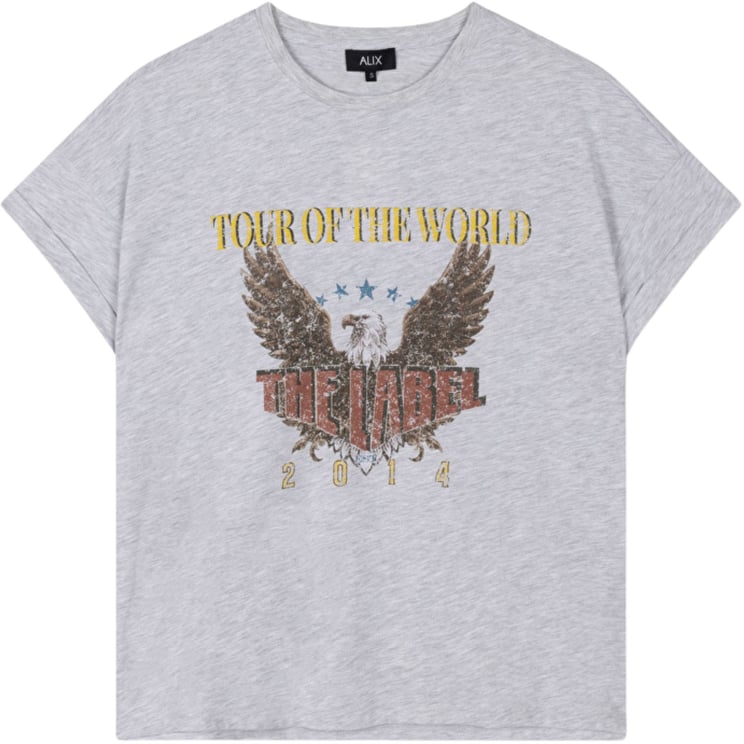 Alix The Label Alix The Label Ladies Knitted Eagle T-shirt T-shirts Lichtgrijs 2604819706