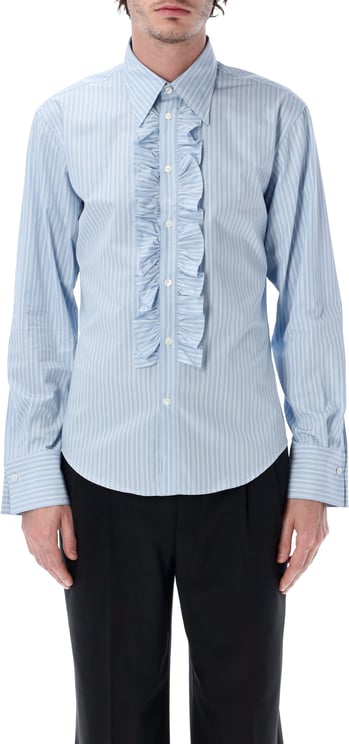 AMI Paris Ruffle Shirt Azzurro