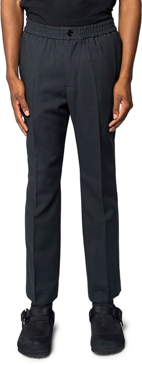 AMI Paris ELASTICATED WAIST TROUSERS ANTHRACITE