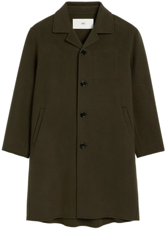 AMI Paris De Coeur Single-breasted Car Coat