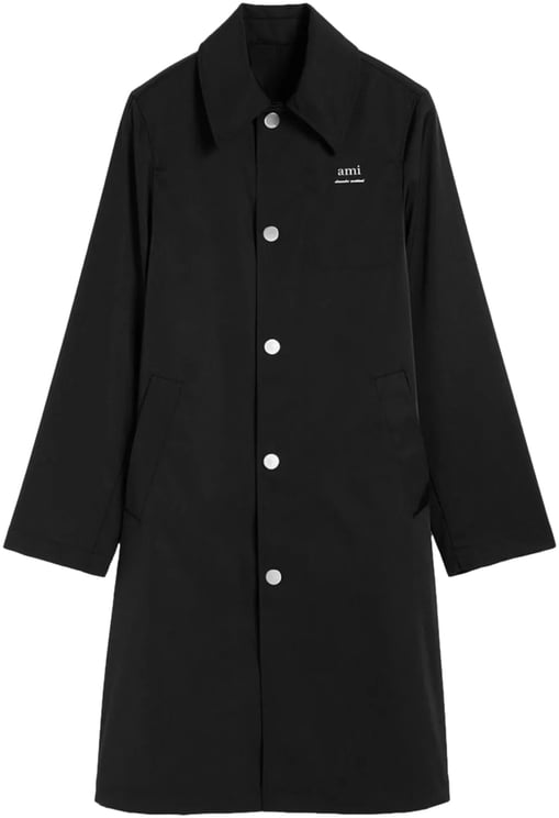 AMI Paris Technical Twill Logo Raincoat