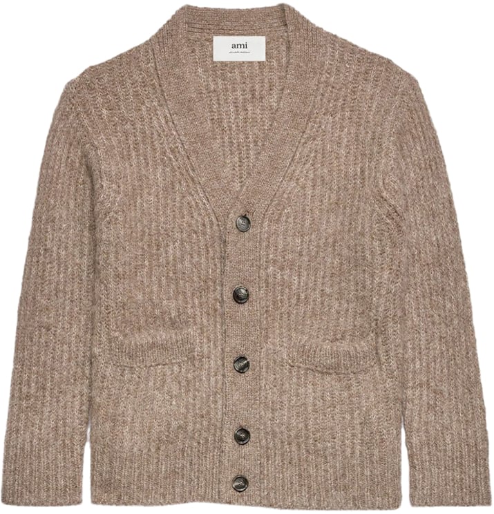 AMI Paris Sweaters Beige