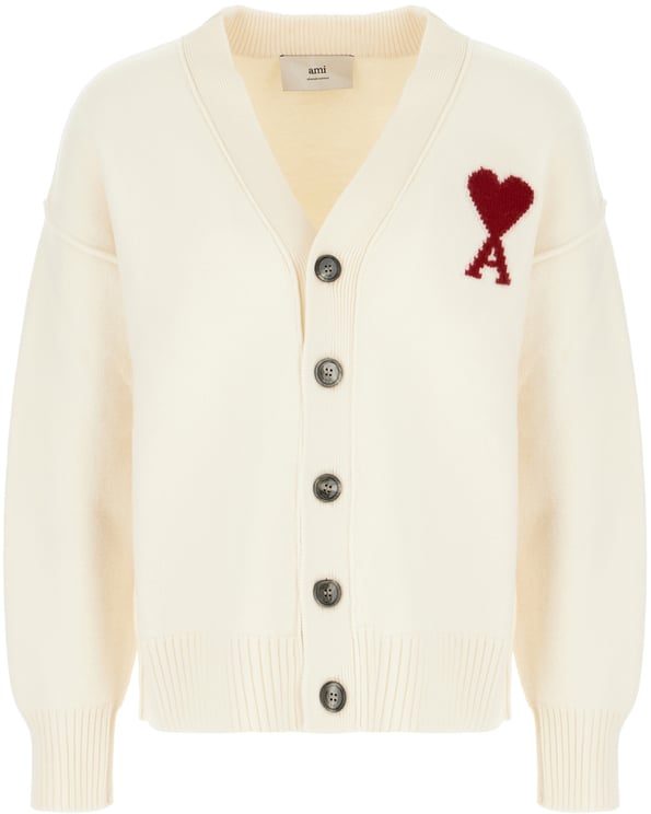 AMI Paris Ami Paris Ivory wool cardigan