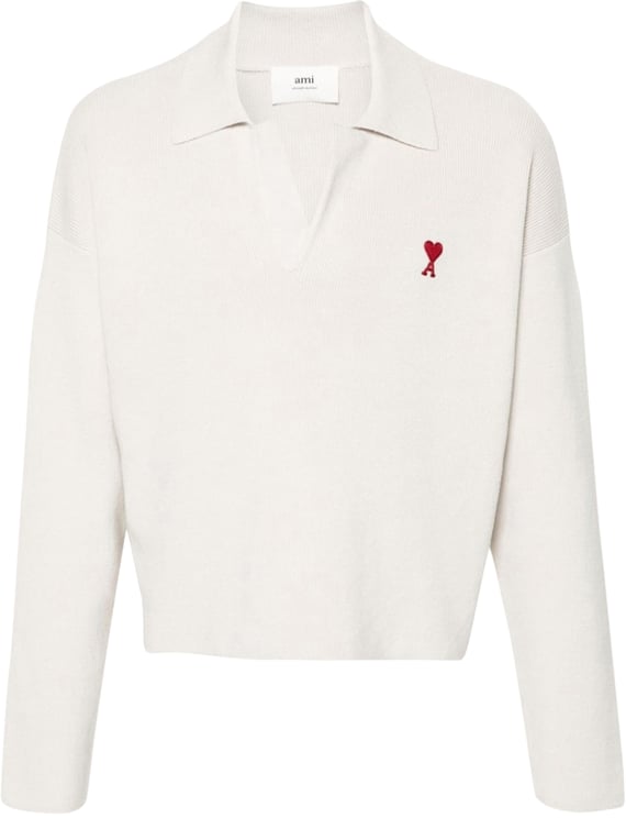 AMI Paris De Coeur Logo Polo Sweater