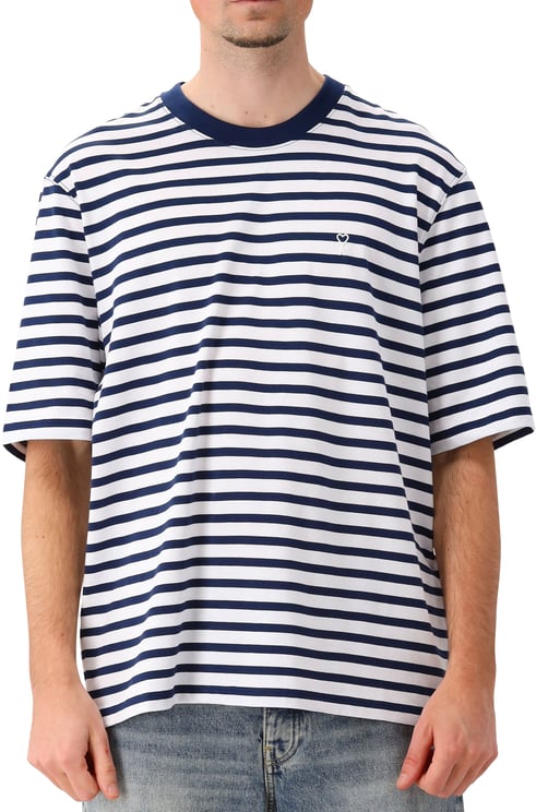 AMI Paris AMI Paris T-Shirt Blauw Mariniere