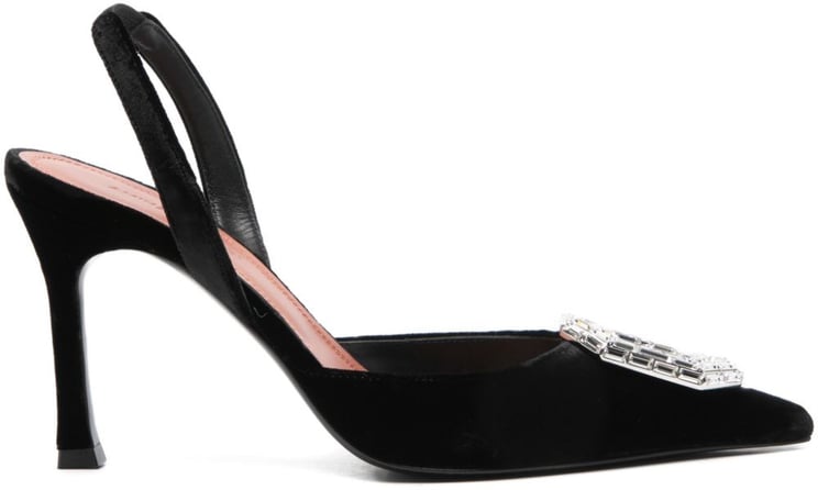 Amina Muaddi With Heel Black