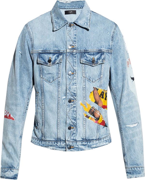 Amiri Amiri Playboy Magazine Trucker Denim Jacket