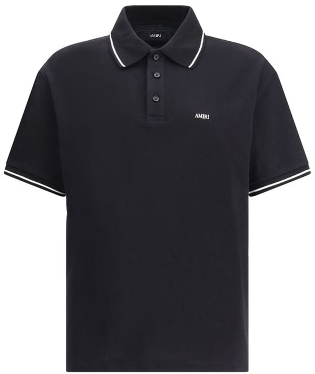 Amiri Amiri Black Cotton Polo T-Shirt
