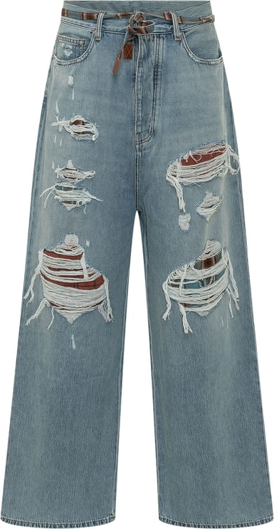 Amiri Jeans Baggy con Strappi e Inserti