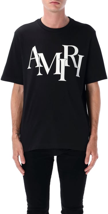 Amiri Straggered Tee Nero