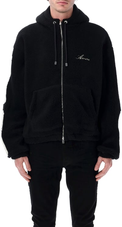 Amiri Bones Fleece Zip Hoodie Nero