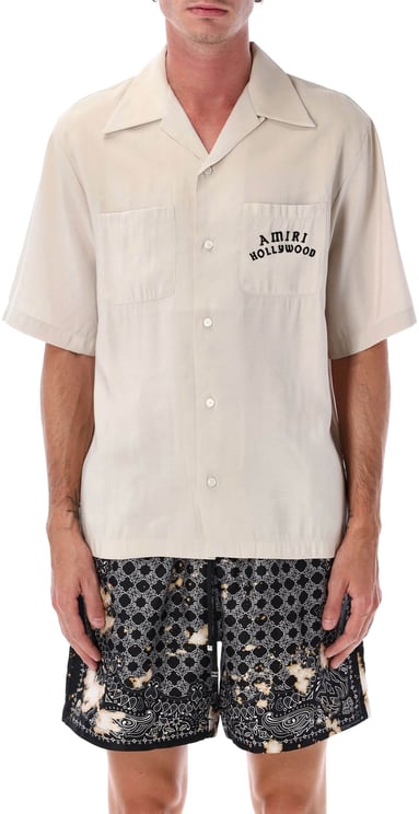 Amiri Amiiri Hollywood Bowling Shirt Alabaster