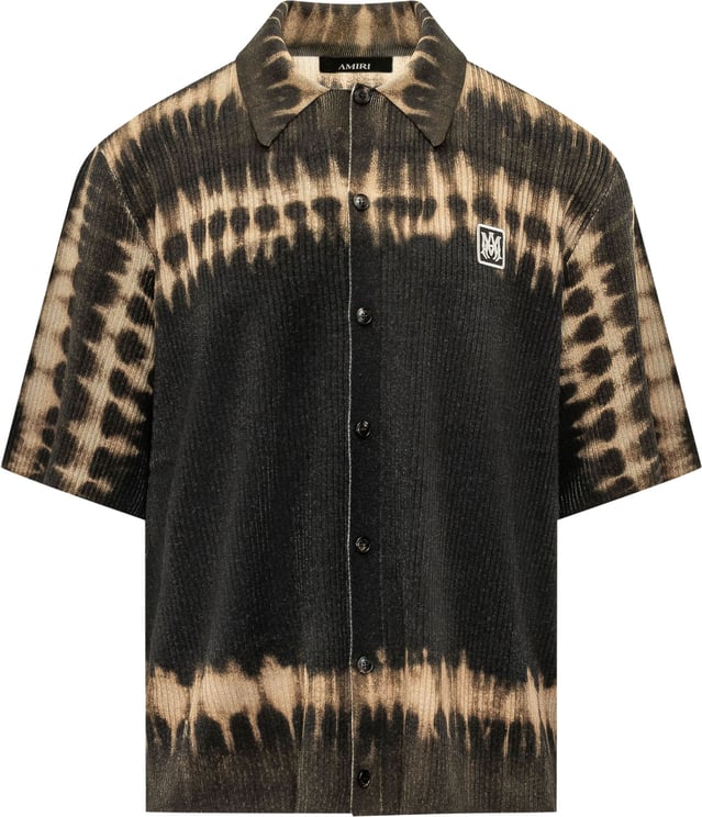 Amiri Camicia Tie Dye con Patch Logo