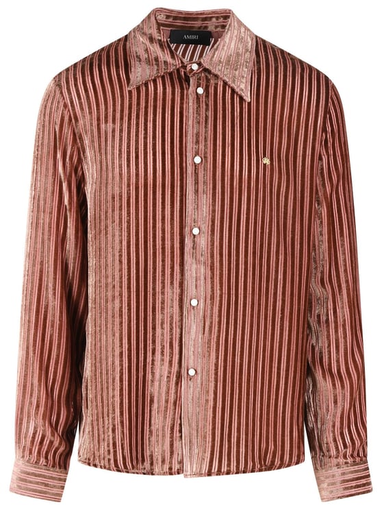 Amiri Viscose And Peach Silk Shirt