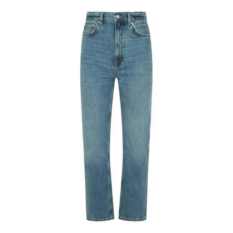 Anine Bing High-Waisted Straight-Leg Jeans With Classic Five-Pocket Design