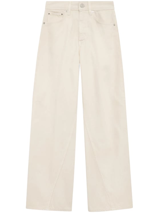 Anine Bing High-Waisted Wide-Leg Trousers with Classic Five-Pocket Design
