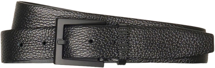 Antony Morato BUCKLE BELT H.35MM IN TUMBLED LEATHER.3D LOGO METAL LOOP