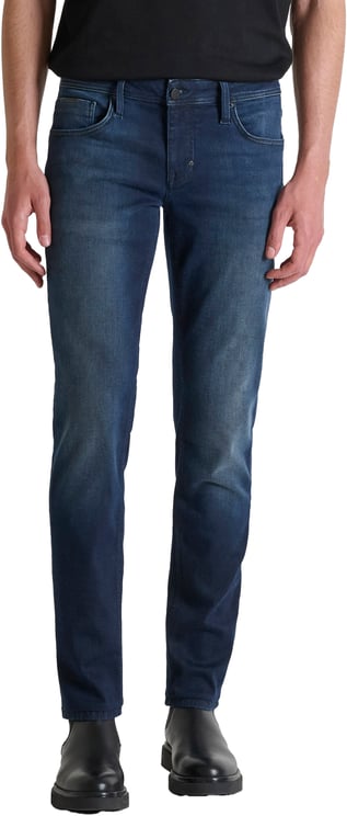 Antony Morato JEANS OZZY TAPERED FIT IN BLUE/BLACK POWER STRETCH DENIM