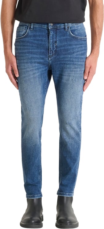 Antony Morato JEANS KARL SKINNY CROPPED FIT IN BLUE BLACK DENIM