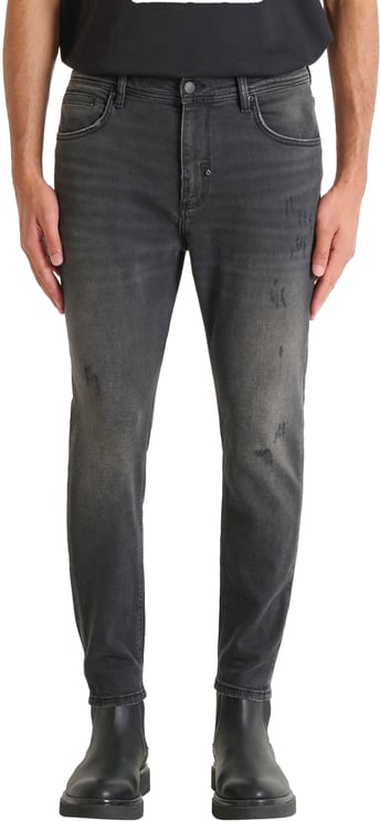 Antony Morato JEANS KARL SKINNY CROPPED FIT IN BLACK BLACK DENIM