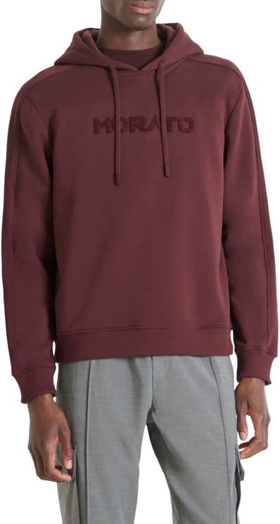 Antony Morato HOODIE RELAXED FIT WITH SPONGE LOGO PRINT