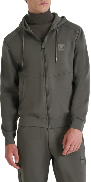 Antony Morato HOODIE REGULAR FIT  WITH LOGOED METAL BADGE ON RUBBER PATCH
