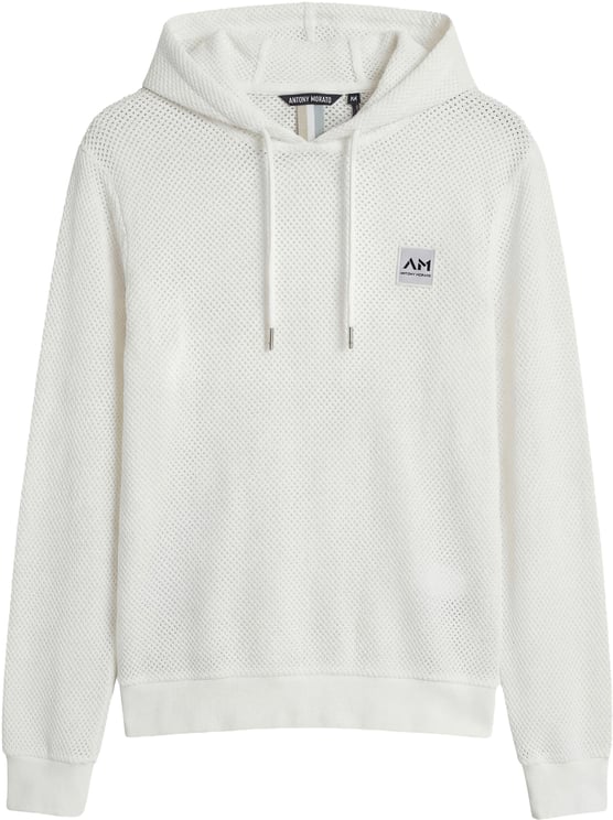 Antony Morato HOODIE RELAXED FIT IN DOBBY WITH EMBROIDERED LOGO
