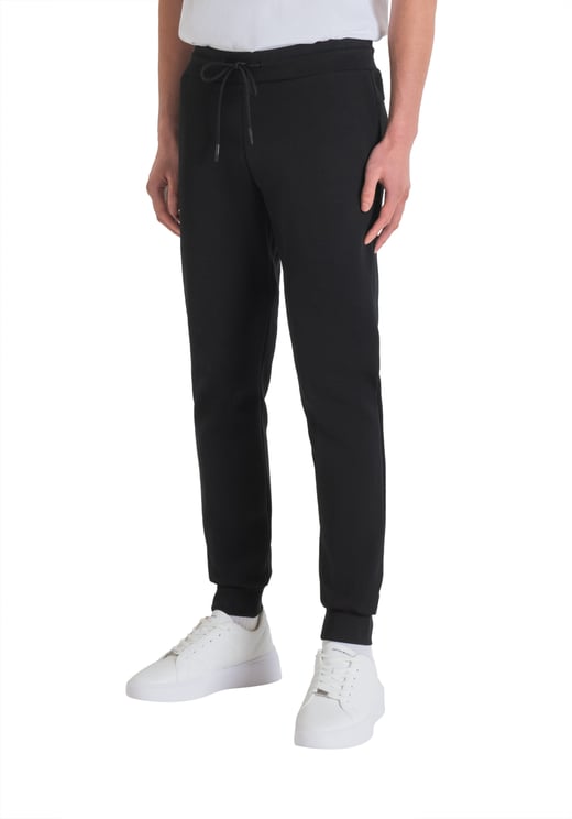 Antony Morato SLIM FIT SWEATPANTS WITH INJECTION-MOLDED RUBBER LOGO PRINT