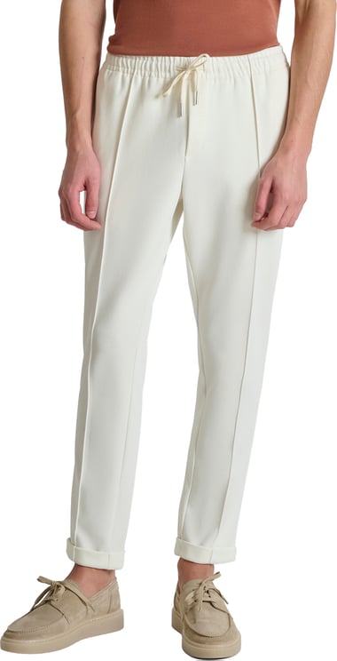 Antony Morato FLEECE TROUSERS CODY REGULAR FIT IN STRETCH TWILL  WITH LOGOED  BADGE