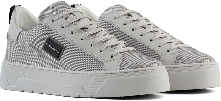 Antony Morato SNEAKER METAL BOLD IN NYLON FABRIC AND COATED LEATHER TRIMS.3D LOGO METAL PLATE.PLATFORM SOLE