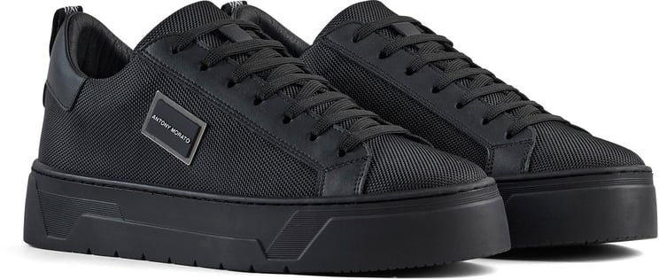 Antony Morato SNEAKER METAL BOLD IN NYLON FABRIC AND COATED LEATHER TRIMS.3D LOGO METAL PLATE.PLATFORM SOLE