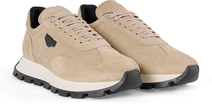 Antony Morato RUNNING RHINO IN SUEDE.3D LOGO ON PLATE.SOLE WITH CONTRAST RUFFLE BOTTOM