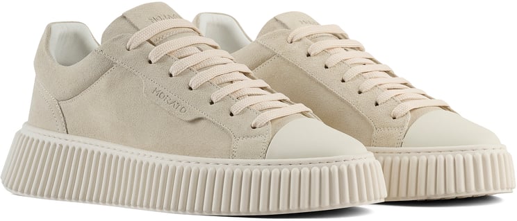 Antony Morato SNEAKER HOPPER IN SUEDE AND CONTRAST LEATHER TOE.PLATFORM SOLE WITH 3D CORDON MOTIF.MATCH SPARE LACE