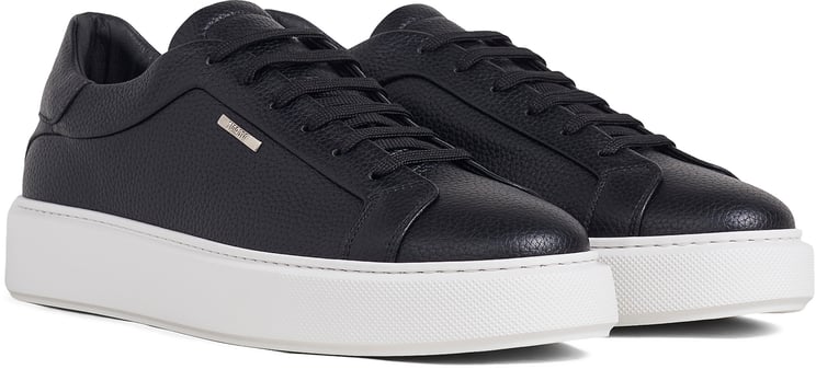 Antony Morato SNEAKER ARTEM IN TUMBLED COATED LEATHER.UNSEWN DETAILS ON UPPER.3D LOGO METAL PLATE.LIGHT EVA SOLE