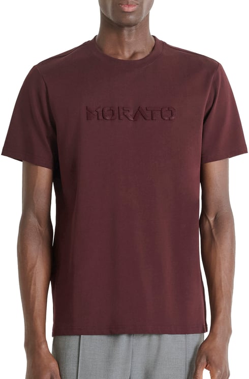 Antony Morato T-SHIRT REGULAR FIT IN JERSEY COTTON FABRIC WITH SPONGE LOGO PRINT