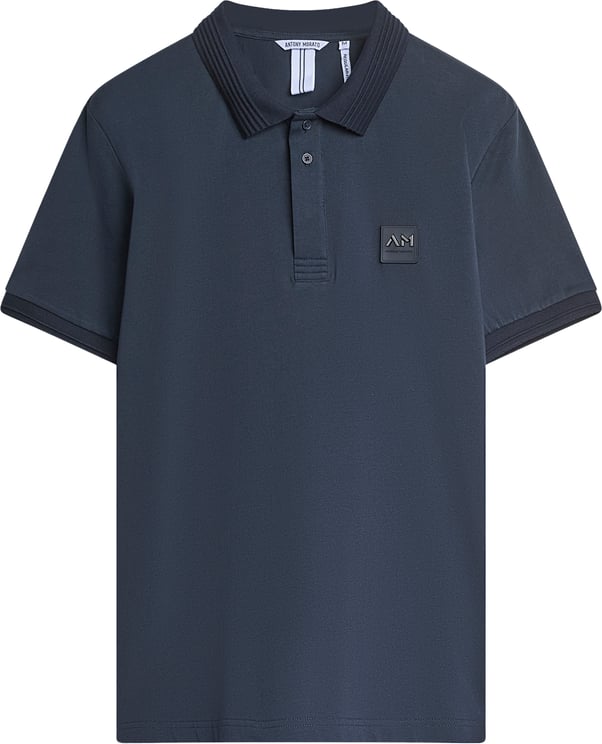 Antony Morato POLO REGULAR FIT WITH LOGOED METAL BADGE ON RUBBER PATCH
