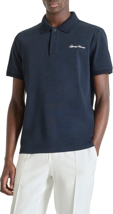 Antony Morato POLO REGULAR FIT WITH JAQUARD RIB ON COLLAR AND CUFFS IN JERSEY COTTON FABRIC WITH FOAM LOGO PRINT