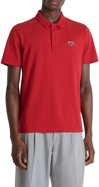 Antony Morato POLO REGULAR FIT  IN SOFT JERSEY COTTON WITH RUBBER PLATE ON HEART