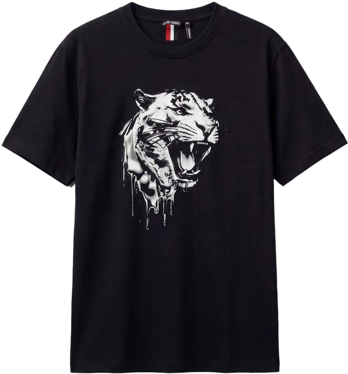 Antony Morato T-SHIRT REGULAR FIT IN LIGHT  JERSEY COTTON FABRIC WITH FLOCK AND PHOTOGRAPHIC  PRINT