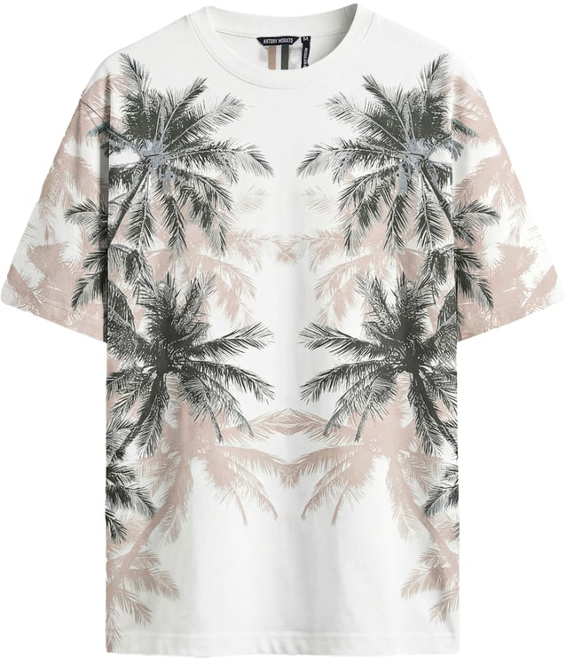 Antony Morato T-SHIRT REGULAR RAGLAN FIT IN LIGHT JERSEY COTTON FABRIC  WITH WATER PRINT  ON FRONT AND BACK