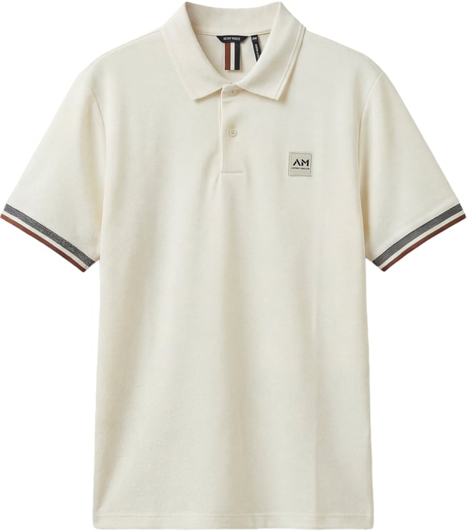 Antony Morato POLO REGULAR FIT IN MERCERIZED PIQUET COTTON FABRIC JAQUARD RIB ON COLLAR AND CUFFS AND LOGO PATCH