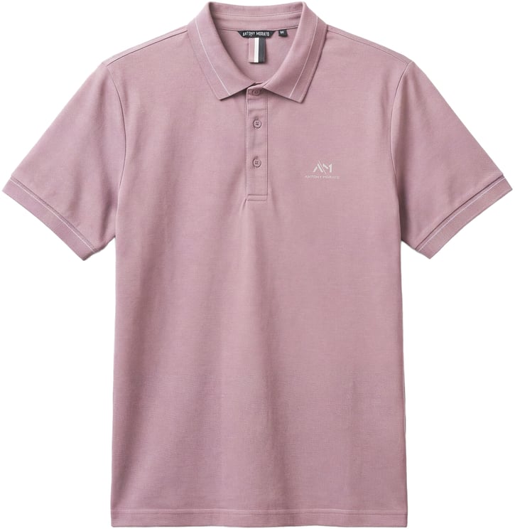 Antony Morato POLO REGULAR FIT IN MERCERIZED PIQUET COTTON FABRIC WITH FOAM PRINT ON HEART