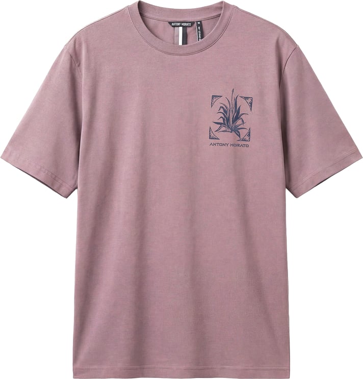 Antony Morato T-SHIRT RELAXED FIT IN DOBBY JERSEY FABRIC WITH PRINT ON HEART SIDE AND BACK SIDE